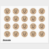 Personalized Happy Purim Round Sticker - Horseshoe ラウンドシール (シート)