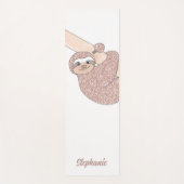 Personalized Happy Sloth Cute ヨガマット (正面)