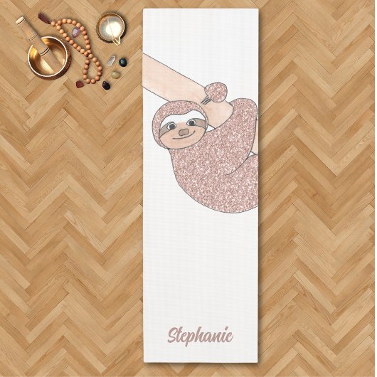Personalized Happy Sloth Cute ヨガマット