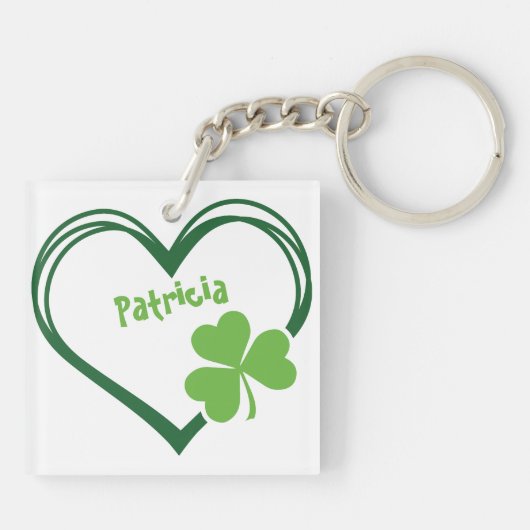 Personalized Happy St. Patrick's Day Acrylic  キーホルダー (裏面)