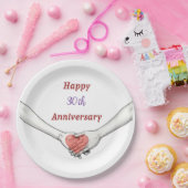 Personalized Happy _th Anniversary ペーパープレート (パーティー)