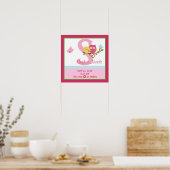 Personalized Happy Tree/Owls Birth Info Poster ポスター (キッチン)