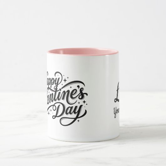 Personalized Happy Valentine's Day Custom Mug マグカップ (中央)