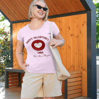 Personalized Happy Valentine's Day Red Pink Tシャツ