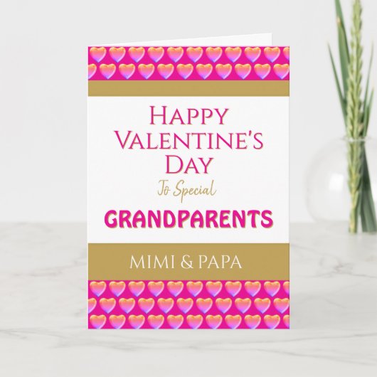 Personalized! Happy Valentine's Grandparents card シーズンカード (正面)