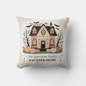 Personalized Haunted Home Halloween Spooky House クッション (正面)