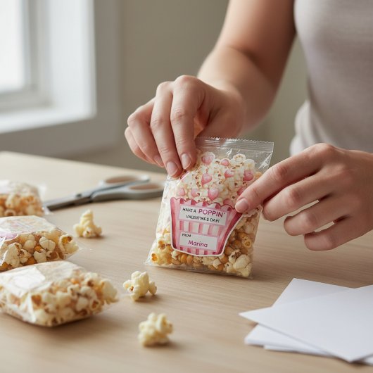 Personalized “Have a Poppin’ Valentine’s Day”  シール