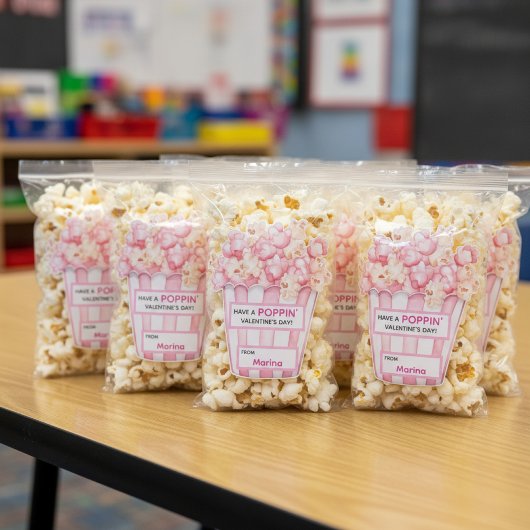 Personalized “Have a Poppin’ Valentine’s Day” Kids シール