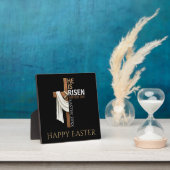 Personalized He Is Risen Cross Happy Easter フォトプラーク (インサイチュ)