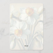 Personalized He Is Risen Daffodil Floral Card シーズンカード (裏面)