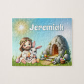 Personalized He Is Risen Easter ジグソーパズル (横)