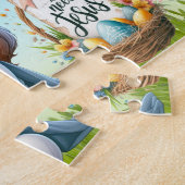 Personalized He Is Risen Easter ジグソーパズル (側面)