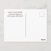 Personalized He Is Risen Happy Easter Christian ポストカード (裏面)