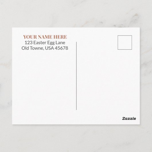 Personalized He Is Risen Happy Easter Christian ポストカード (裏面)