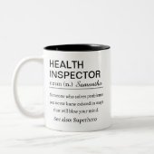 Personalized Health Inspector  Definition ツートーンマグカップ (左)
