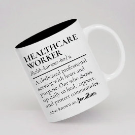 Personalized Healthcare Worker Mug Thank You Gift ツートーンマグカップ