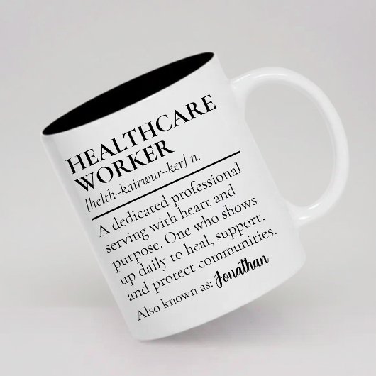 Personalized Healthcare Worker Mug Thank You Gift ツートーンマグカップ
