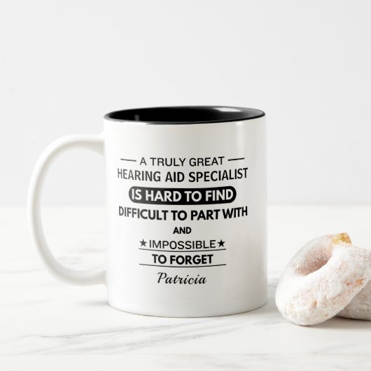 Personalized Hearing Aid Specialist Appreciation ツートーンマグカップ (ドーナツ)