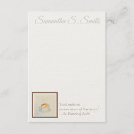 Personalized Heart Coffee Cup Flat Note Card 招待状