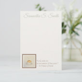 Personalized Heart Coffee Cup Flat Note Card 招待状 (スタンド正面)