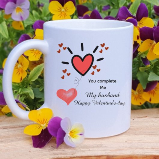 Personalized heart fill valentines day  コーヒーマグカップ