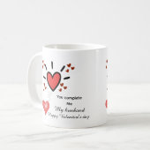 Personalized heart fill valentines day  コーヒーマグカップ (正面左)