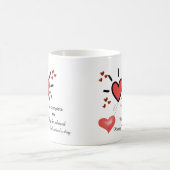 Personalized heart fill valentines day  コーヒーマグカップ (中央)