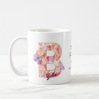 Personalized Heart Pattern B Initial Design コーヒーマグカップ