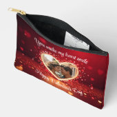 Personalized Heart Photo Frame アクセサリーポーチ (見開き)