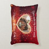 Personalized Heart Photo Frame アクセントクッション (正面(垂直))