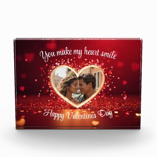 Personalized Heart Photo Frame フォトブロック (正面)