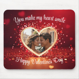 Personalized Heart Photo Frame マウスパッド