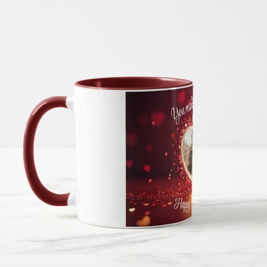Personalized Heart Photo Frame マグカップ (左)