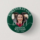 Personalized Heart Photo Memorial 缶バッジ (正面)