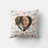 Personalized Heart Photo Pet & Owner クッション (裏面)