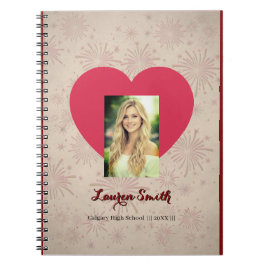 Personalized Heart Photo Spiral Notebook  ノートブック