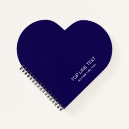 Personalized Heart Shaped Navy Notebook Custom Tex ノートブック