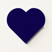 Personalized Heart Shaped Navy Notebook Custom Tex ノートブック (裏面)