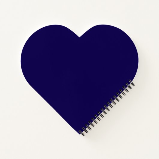 Personalized Heart Shaped Navy Notebook Custom Tex ノートブック (裏面)
