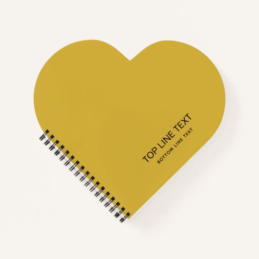 Personalized Heart Shaped Notebook with Custom Tex ノートブック (正面)