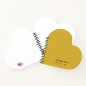 Personalized Heart Shaped Notebook with Custom Tex ノートブック (内部)