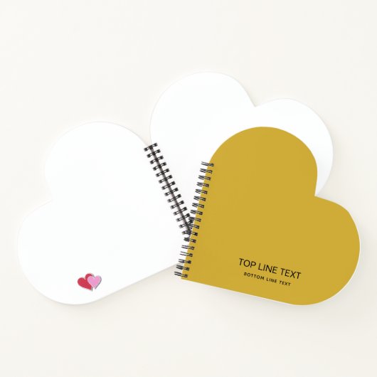 Personalized Heart Shaped Notebook with Custom Tex ノートブック (内部)
