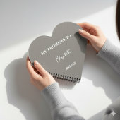 Personalized Heart-Shaped Vow Book| My Promises to ノートブック