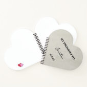 Personalized Heart-Shaped Vow Book| My Promises to ノートブック (内部)