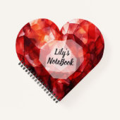 Personalized Heart Spiral NoteBook For Work& Study ノートブック (正面)