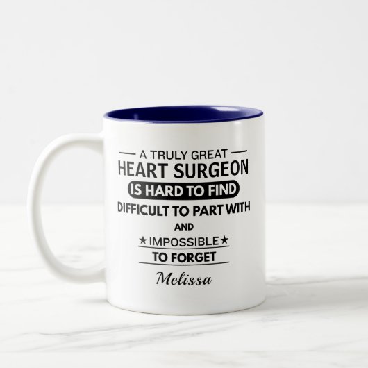Personalized Heart Surgeon Appreciation Doctor ツートーンマグカップ (左)