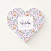 Personalized Heart Tea & Bookish Cats Pastel Girly ノートブック (裏面)