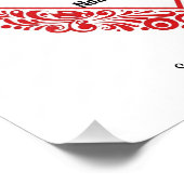 Personalized Heart Teacher Gift Poster フォトプリント (角)