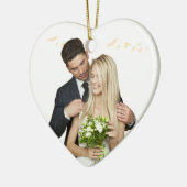 Personalized Heart Wedding Ornament セラミックオーナメント (左)