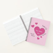 Personalized Hearts Spiral Notebook Sketchbook ノートブック (内部)